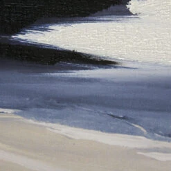 Leinwand-Druck-handbemalt, Blau -Häuser Lieferungen Verkauf Orkan Druckgerahmt Beige Blau 50x70 lup