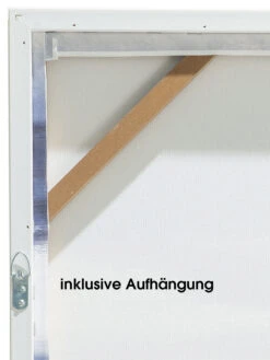 Leinwand-Druck-handbemalt, Blau -Häuser Lieferungen Verkauf Orkan Druckgerahmt Beige Blau 50x70 ruk