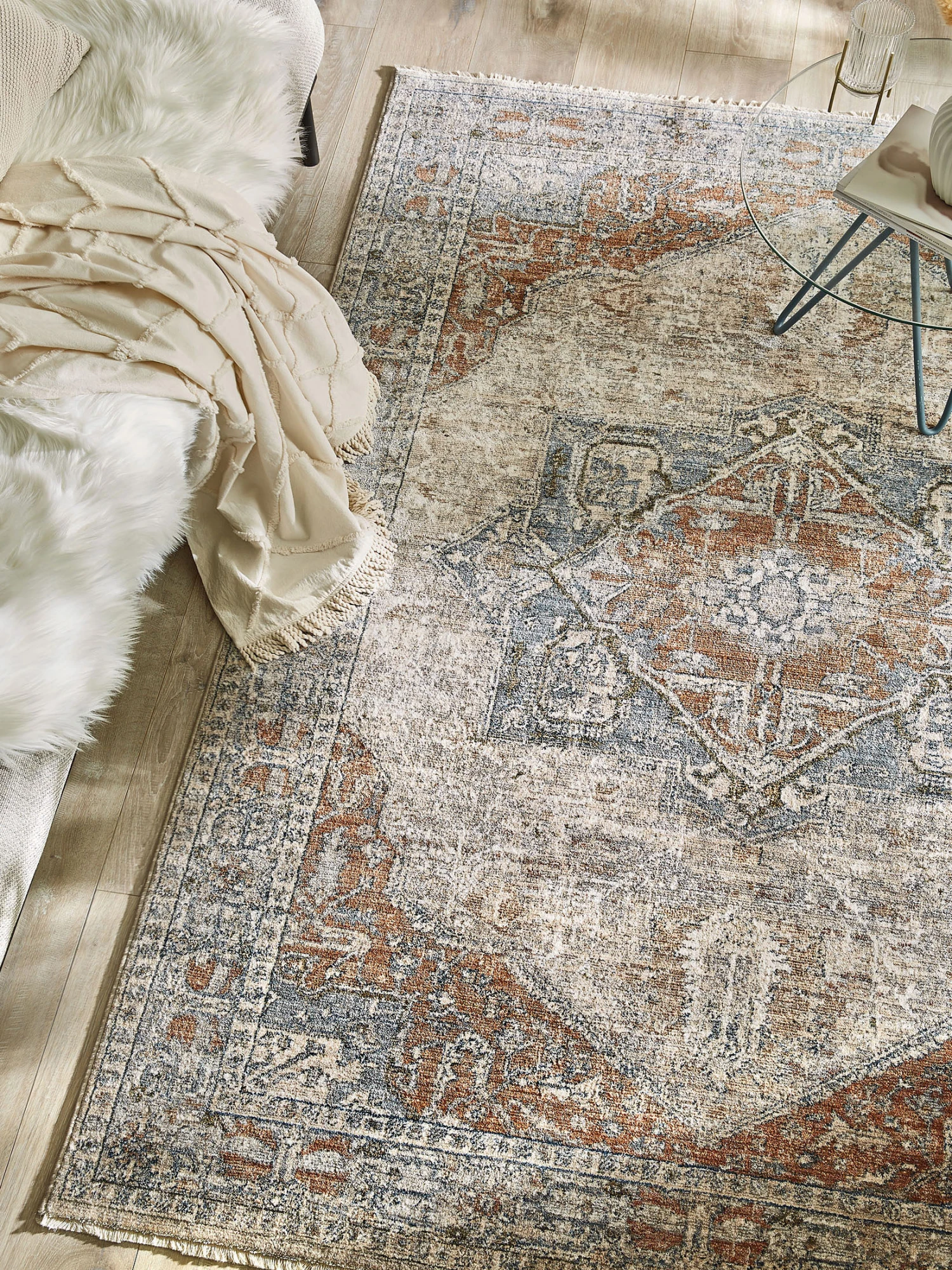 Vintage-Teppich, Kupfer 1 Vintage-Teppich, Kupfer