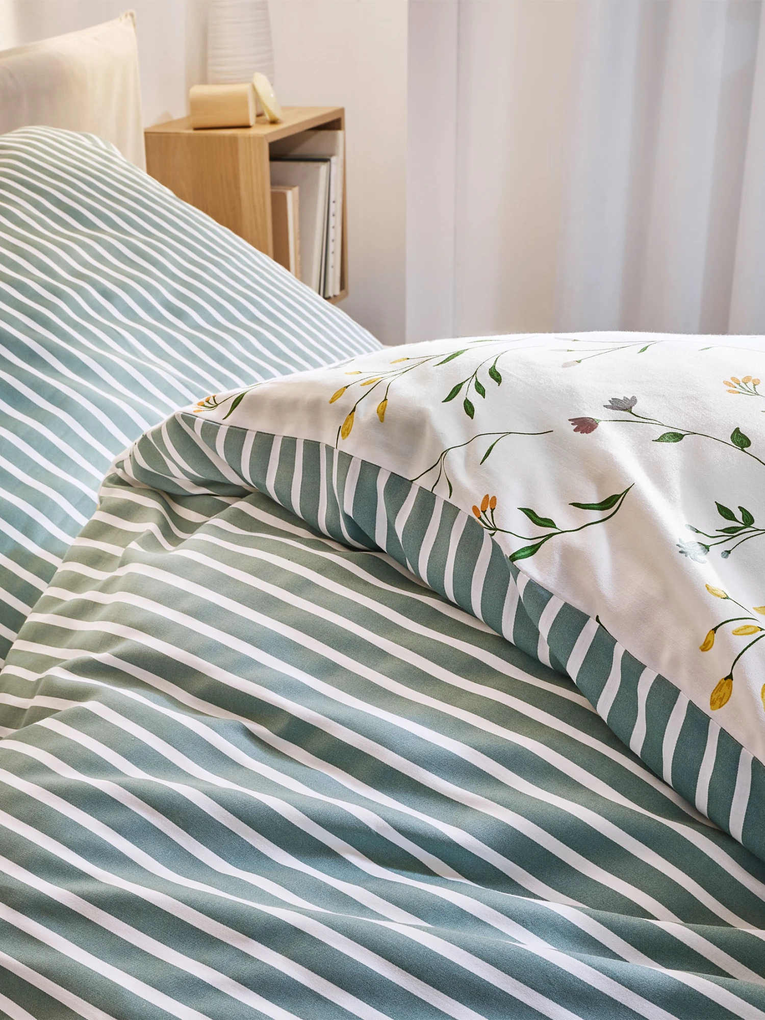 Satin-Bettwäsche, Grün 2 Satin-Bettwäsche, Grün – Bild 2