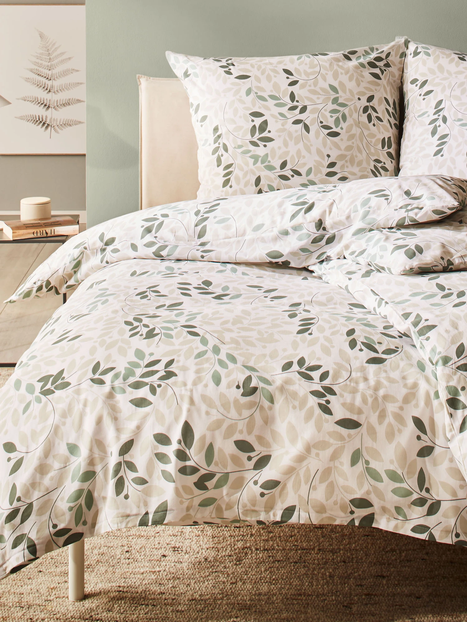 Renforcé-Bettwäsche, Grün 1 Renforcé-Bettwäsche, Grün