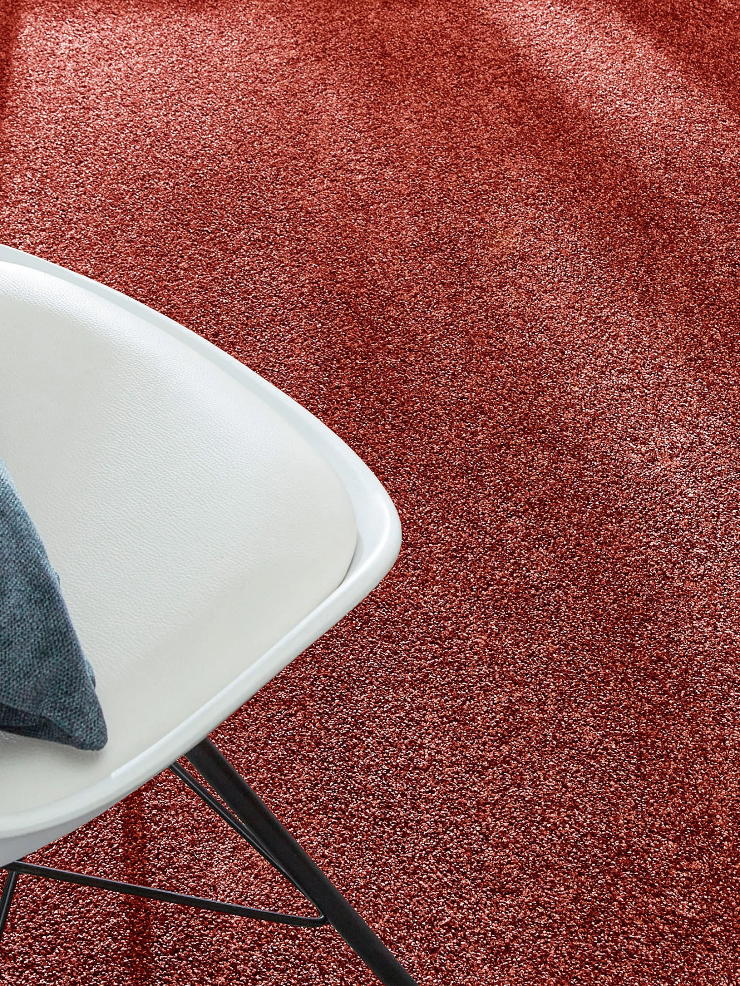 Velours-Teppichboden, Ziegel 1 Velours-Teppichboden, Ziegel