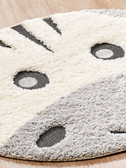 Kinder-Teppich, Hellgrau -Häuser Lieferungen Verkauf Quagga KinderTeppich Grau Hellgrau 120rund lup