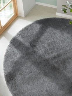 Kunstfell-Teppich, Anthrazit