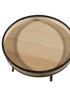 Tisch, Natur -Häuser Lieferungen Verkauf Rotang Tisch Hellbraun Natur 42x42x41 pla