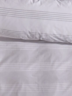 Renforcé-Bettwäsche, Grau/Weiss -Häuser Lieferungen Verkauf Salieri Bettwaesche Grau GrauWeiss 135x200 lup