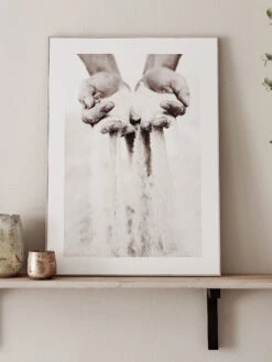 Leinwand Druck, Hellgrau