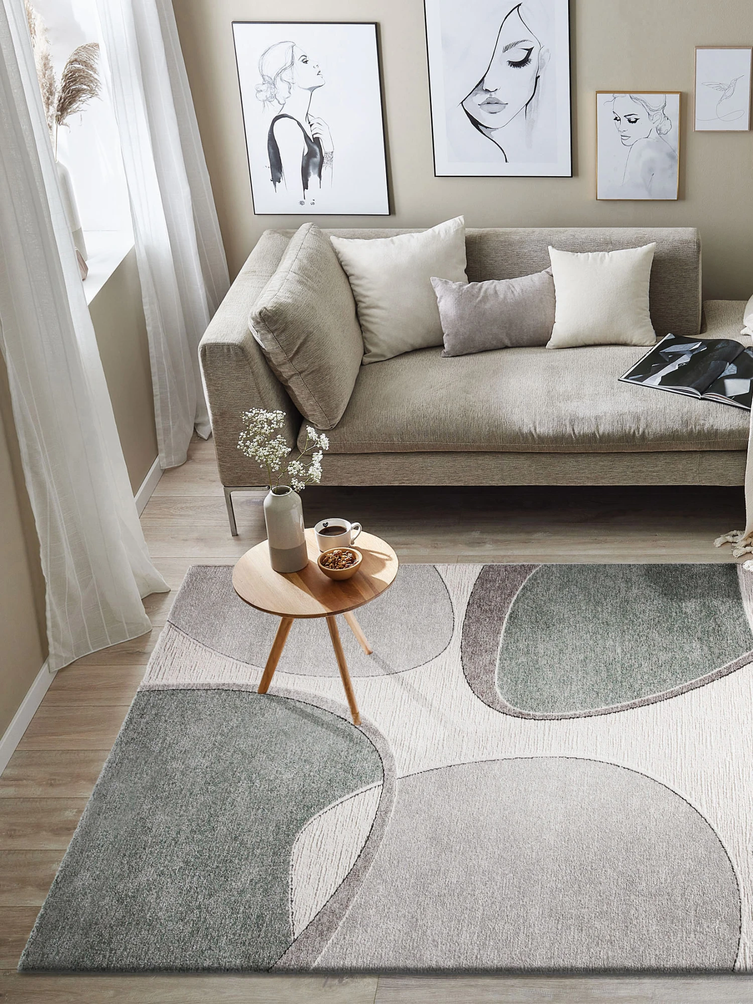 Moderner Teppich, Mint 1 Moderner Teppich, Mint