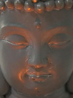 Figur, Hellgrau -Häuser Lieferungen Verkauf SitzenderBuddha Figur Grau Hellgrau 36x29x50 lup1