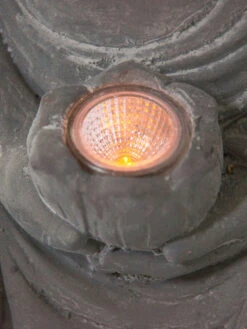 Figur, Hellgrau -Häuser Lieferungen Verkauf SitzenderBuddha Figur Grau Hellgrau 36x29x50 lup2