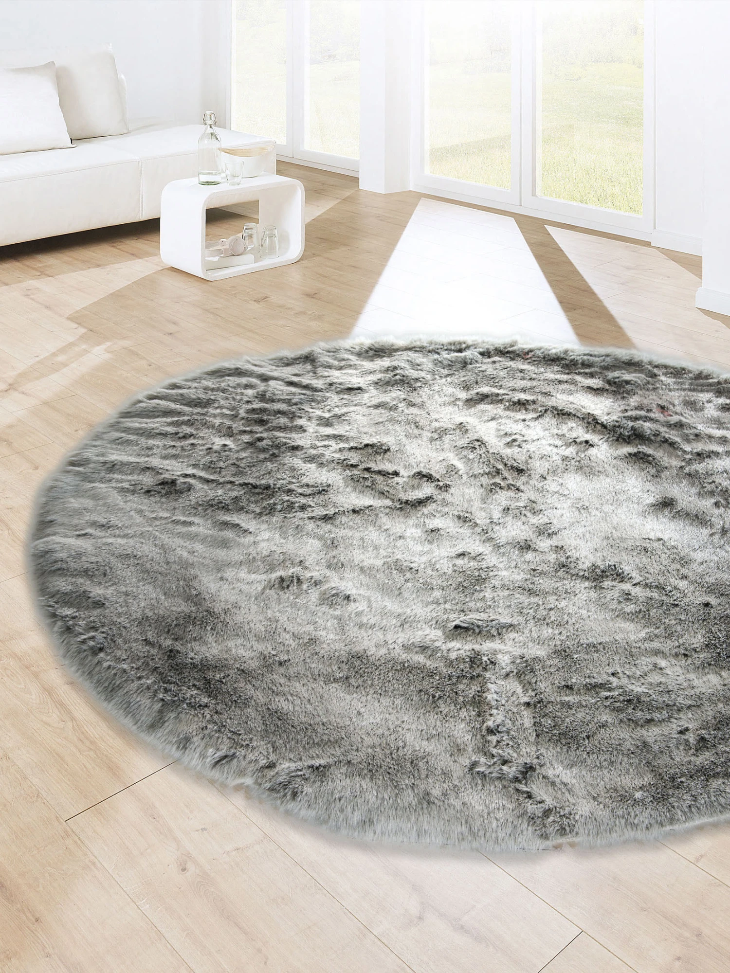 Kunstfell-Teppich, Taupe 1 Kunstfell-Teppich, Taupe