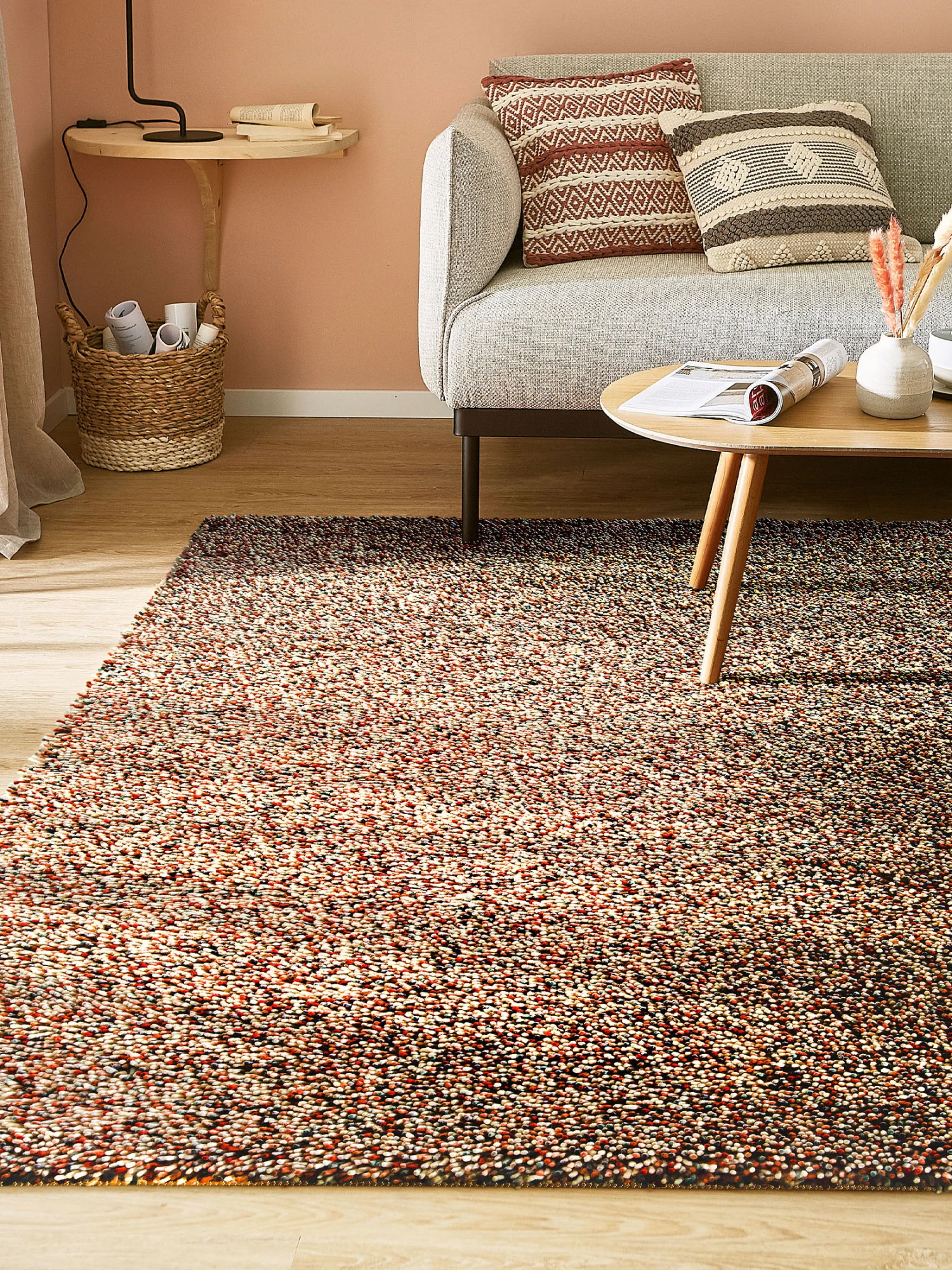 Hochflor-Teppich, Rot 1 Hochflor-Teppich, Rot