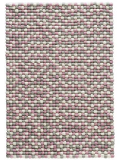 Filzkugel-Teppich, Rose