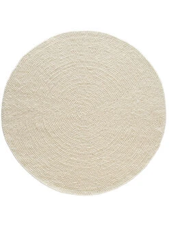 Filzkugel-Teppich, White 7 Filzkugel-Teppich, White -Häuser Lieferungen Verkauf Smedby FilzkugelTeppich Weiss White 200rund pla