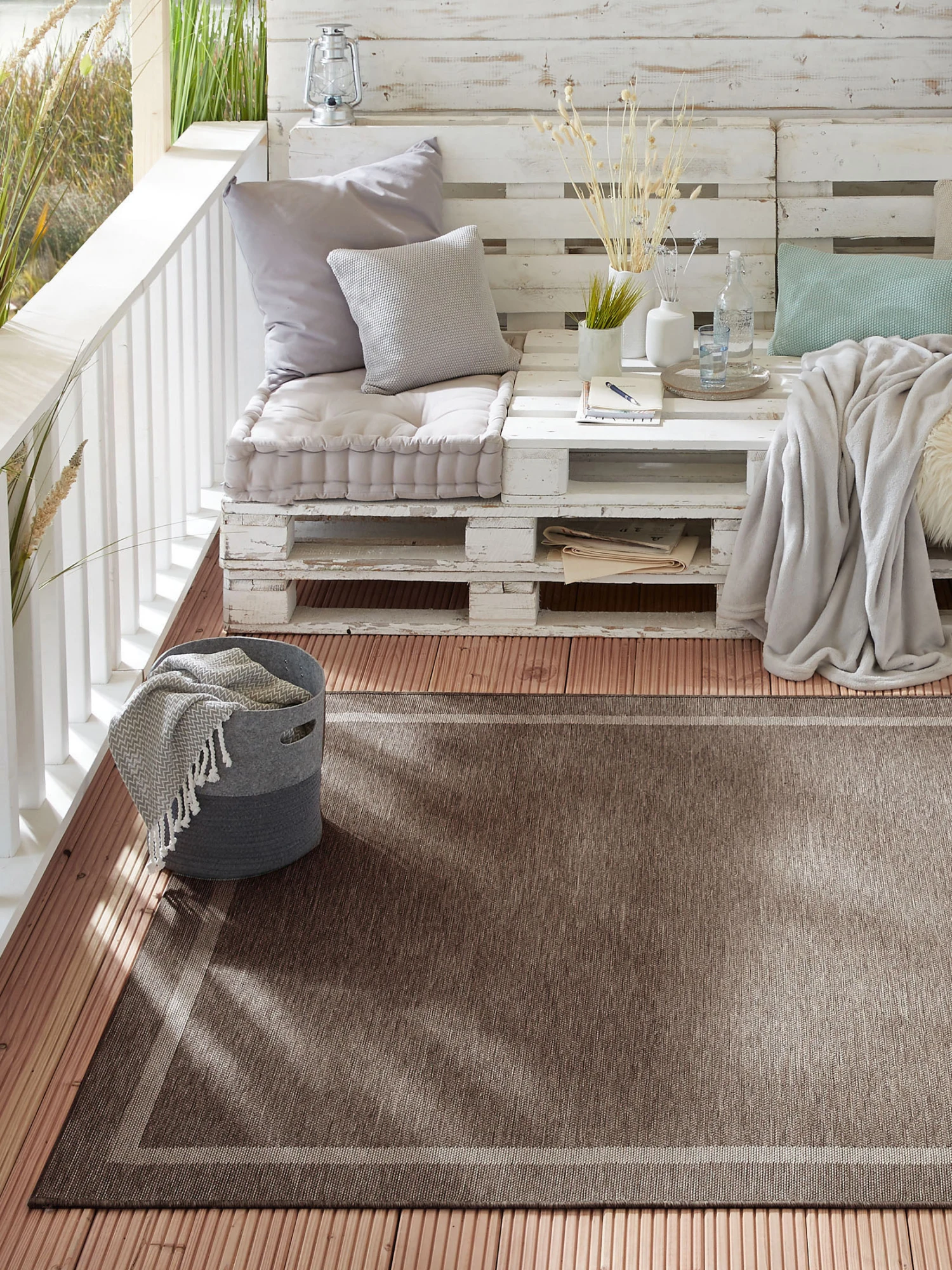 Outdoor-Teppich, Dunkelbeige 1 Outdoor-Teppich, Dunkelbeige