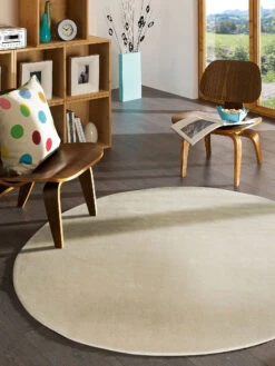 Woll-Teppich, Weiss/Natur