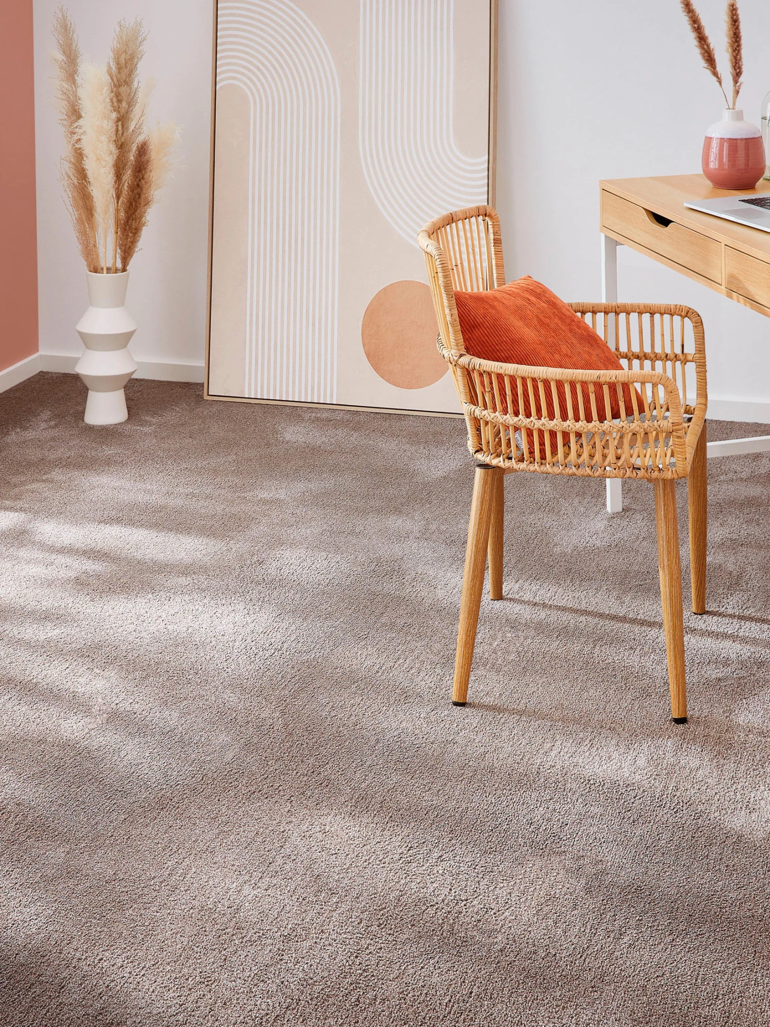 Velours-Teppichboden, Taupe 90 1 Velours-Teppichboden, Taupe 90