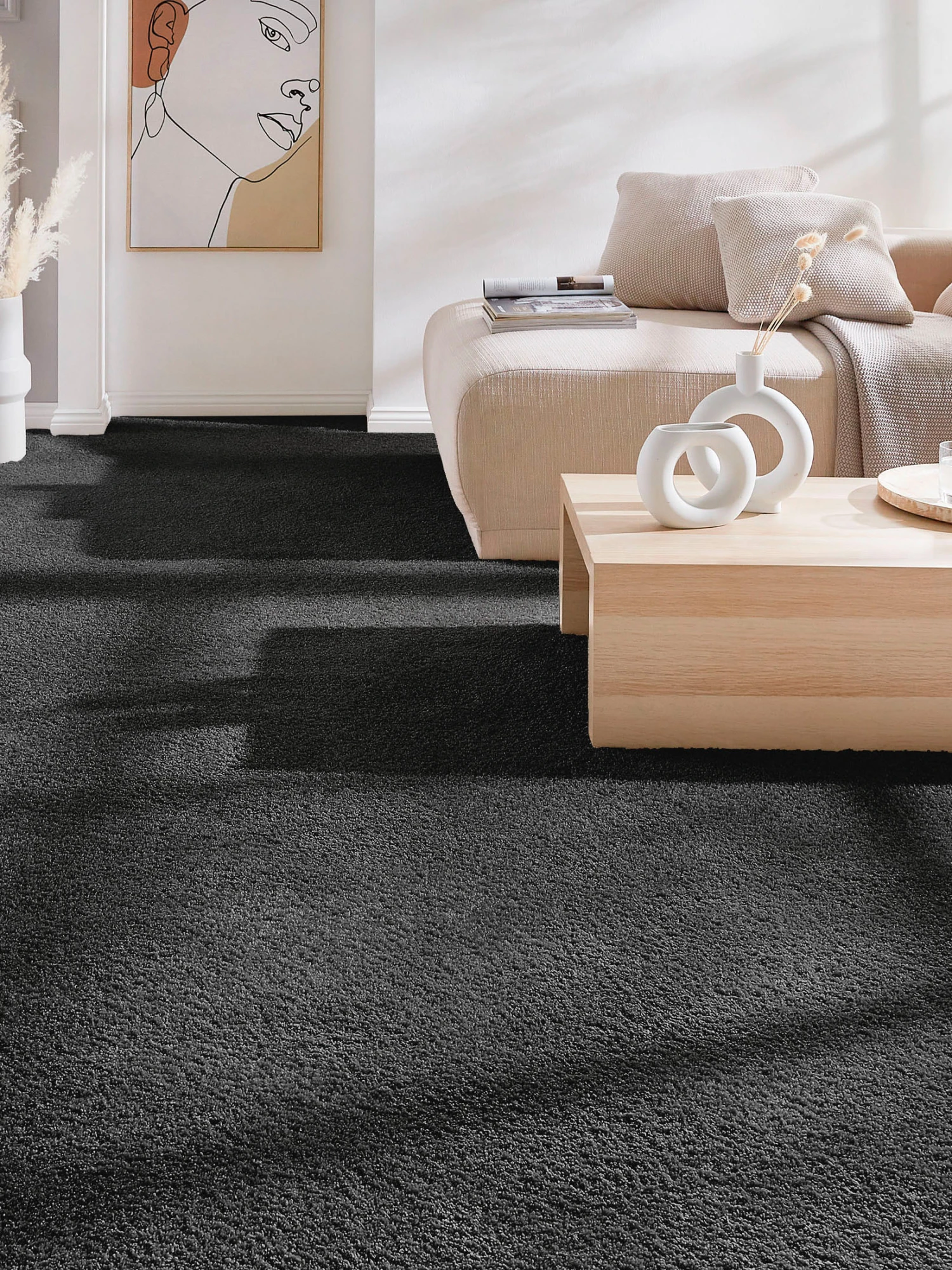 Langflor-Teppichboden, Graphit 78 1 Langflor-Teppichboden, Graphit 78