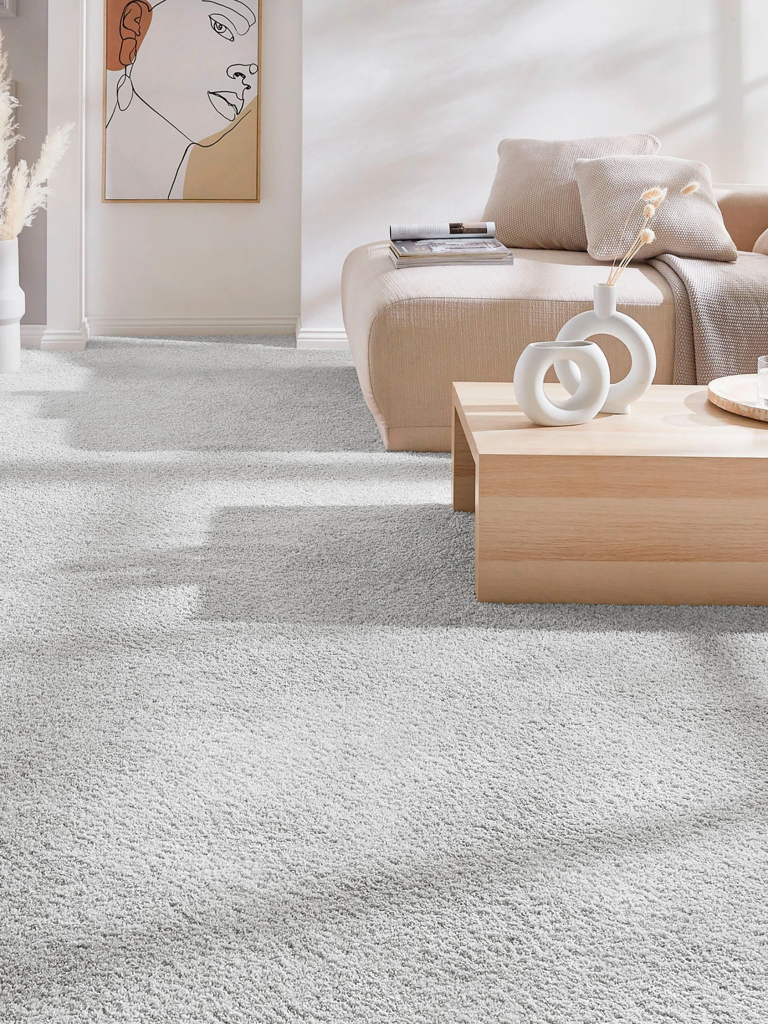 Langflor-Teppichboden, Silber 75 1 Langflor-Teppichboden, Silber 75