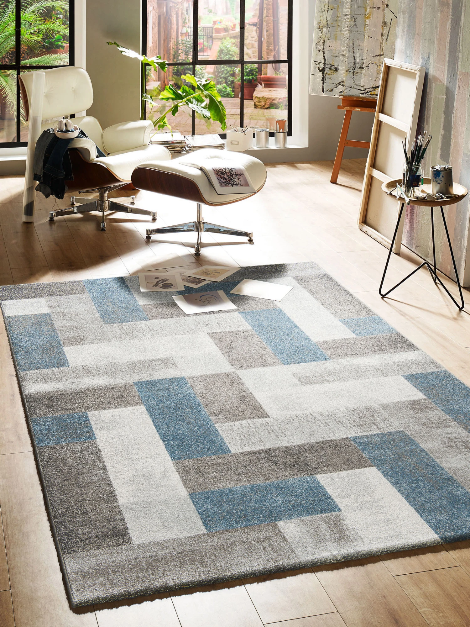 Moderner Teppich, Blue Avenue 1 Moderner Teppich, Blue Avenue